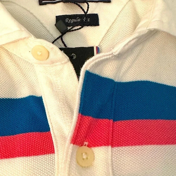 NWT Tommy Hilfiger Men’s Striped Shirt Reg Fit Size M - Picture 4 of 5